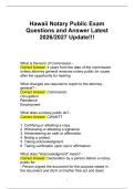 Hawaii Notary Public Exam&NewLine;Questions and Answer Latest&NewLine;2026&sol;2027 Update&excl;&excl;&excl;