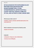 NR 546 ADVANCED PSYCHOPHARMACOLOGY &NewLine;MIDTERM EXAM &lpar;NEUROANATOMY&comma; &NewLine;NEUROTRANSMITTERS&comma; CYP450&comma; &NewLine;ANTIDEPRESSANTS&comma; ANTIPSYCHOTICS&rpar; &vert; &NewLine;&lbrace;LATEST 2026&sol; 2027 UPDATE&rcub; COMPLETE &NewLine;ACTUAL AND AUTHENTIC EXAM &vert; BRAND NEW&excl;