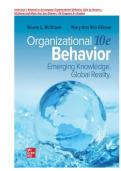 solution manual For Organizational Behavior Emerging Knowledge Global Reality 10th Edition By Steven McShane&comma; Mary Von Glinow &vert;ISBN-13 &rlm; &colon; &lrm; 978-1266108099 &vert; Chapter 1-15 &vert; All Chapters 
