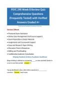 PSYC 290 Week 8 Review Quiz Comprehensive Questions &lpar;Frequently Tested&rpar; with Verified Answers Graded A&plus;