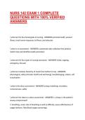 NURS 142 EXAM 1 COMPLETE QUESTIONS WITH 100&percnt; VERIFIED ANSWERS