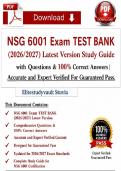 NSG 6001 Exam TEST BANK &lpar;2026&sol;2027&rpar; Latest Version Study Guide with Questions & 100&percnt; Correct Answers&vert;Accurate and Expert Verified For Guaranteed Pass&NewLine;