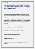 LML4806 EXAM Q&period; BANK &vert; &lbrace;LATEST 2026&sol; 2027 &NewLine;UPDATE&rcub; COMPLETE ACTUAL AND AUTHENTIC &NewLine;EXAM &vert; BRAND NEW&excl;