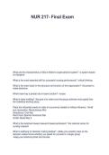 NUR 217- Final Exam