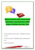 Sigma Gamma Rho Final Exam 2026 &vert; 250&plus; Exam Questions & Correct Answers &vert; Founders&comma; NPHC History&comma; National Programs&comma; Sorority Symbols & Governance &vert; Sigma Gamma Rho Sorority&comma; Inc&period; Membership Education