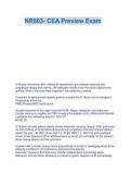 NR603- CEA Preview Exam&NewLine;