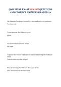 QMA FINAL EXAM 2026-2027 QUESTIONS AND CORRECT ANSWERS GRADED A&plus;