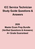 ICC Service Technician Study Guide Questions and Answers PDF