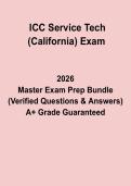 ICC Service Tech &lpar;California&rpar; Exam Questions and Answers PDF Study Guide