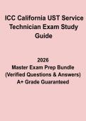 ICC California UST Service Technician Exam Study Guide Questions and Answers PDF
