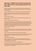 NURS 6521 &sol; NURS6521 Advanced Pharmacology Final Exam NURS 6521 Adv&period; Pharmacology Final Exam Q & A 2025&vert; 2026