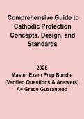 Comprehensive Guide to Cathodic Protection Concepts&comma; Design&comma; and Standards Exam Questions and Answers PDF Study Guide