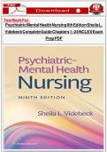 Test Bank for Psychiatric-Mental Health Nursing 9th Edition by Sheila L&period; Videbeck All Chapters &lpar;1-24&rpar;&NewLine;
