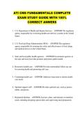 ATI CMS FUNDAMENTALS COMPLETE &NewLine;EXAM STUDY GUIDE WITH 100&percnt; &NewLine;CORRECT ANWERS 
