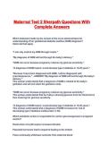 Maternal Test 2 Sherpath Questions With Complete Answers