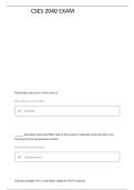CSES 2040 FINAL QUESTIONS WITH VERIFIED ANSWERS