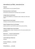 International Law FINAL Exam Study Guide&colon; Complete Course Notes &ndash; Theories&comma; Courts&comma; Treaties&comma; ICC&comma; ICJ&comma; Customary Law&comma; Jurisprudence&NewLine;&NewLine;