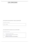 CSES 2040 - EXAM -3 QUESTIONS WITH VERIFIED ANSWERS