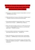 Healthcare Quality Management &lpar;HCQM&rpar; &NewLine;Detailed Exam Study Guide &lpar;Questions &NewLine;and Answers&rpar; Latest Edition 