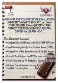 NSG 6998 FNP Pre-Predictor Exam &lpar;South University&rpar; &ndash; Newest 2026 Actual Exam Test Bank &vert; Complete 250&plus; Real Exam Questions & Correct Verified Answers &ndash; Already Graded A&plus; &lpar;Brand New&excl;&excl;&rpar; &ndash; Complete A&plus; FNP Certification Guide