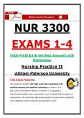 NUR 3300 Exams 1&ndash;4 &ndash; Nursing Practice II &ndash; &lpar;2026&rpar; Actual Questions & Answers &lpar;WPU&rpar;