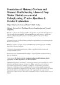 Foundations of Maternal-Newborn and Women's Health Nursing Advanced Prep&colon; &NewLine;Master Clinical Assessment & &NewLine;Pathophysiology Practice Questions & Detailed Explanations &NewLine;