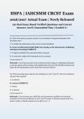 HSPA &sol; IAHCSMM CRCST Exam BUNDLE 2026&sol;2027 &vert; 4 Full Practice Exam Sets &vert; 600 Real Q&A with Verified Answers &vert; Guaranteed Pass - A&plus; Graded