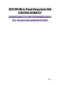 Test Bank Farm Management 10th Edition by Ronald Kay William Edwards Patricia Duffy ISBN 9781264532643 A&plus;&NewLine;