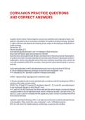 CCRN AACN PRACTICE QUESTIOCCRN AACN PRACTICE QUESTIONS AND CORRECT ANSWERSNS AND CORRECT ANSWERS