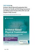 Evidence-Based Physical Examination&colon; Best Practices for Health & Well-Being Assessment &lpar;2nd Edition&rpar; &ndash; Complete Test Bank and Study Guide