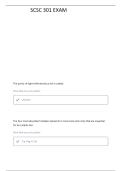 SCSC-301 - EXAM 1 QUESTIONS WITH CORRECT ANSWERS