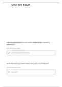 SCSC 301 EXAM 2 QUESTIONS WITH CORRECT ANSWERS