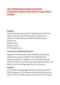PNLE COMPREHENSIVE NURSING REVIEW FINAL EXAMINATION COMPLRTE QUESTIONS WITH 100&percnt; VERIFIED ANSWERS 2026&sol;2027