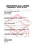 TIPS Certification Exam Questions and Answers Graded A&plus; 2026