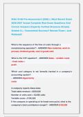 WGU D196 Pre-Assessment &lpar;2026&rpar; &vert;&vert; Most Recent Exam &NewLine;2026-2027 Actual Complete Real Exam Questions And &NewLine;Correct Answers &lpar;Expertly Verified Answers&rpar; Already &NewLine;Graded A&plus; &vert; Guaranteed Success&excl;&excl; Newest Exam &vert; Just &NewLine;Released&excl; 