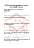 TIPS certification exam with correct answers 2026 update