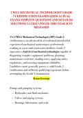 CWEA MECHANICAL TECHNOLOGIST GRADE &NewLine;3 CERTIFICATION EXAMINATION ACTUAL &NewLine;EXAM COMPLETE QUESTIONS AND DETAILED &NewLine;SOLUTIONS LATEST UPDATE THIS YEAR JUST &NewLine;RELEASED 