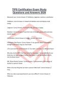 TIPS Certification Exam Study Questions and Answers 2026