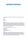 CEA Week 1 Final Exam
