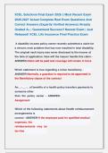 XCEL Solutions Final Exam 2026 &vert;&vert; Most Recent Exam &NewLine;2026-2027 Actual Complete Real Exam Questions And &NewLine;Correct Answers &lpar;Expertly Verified Answers&rpar; Already &NewLine;Graded A&plus; &vert; Guaranteed Success&excl;&excl; Newest Exam &vert; Just &NewLine;Released&excl; XCEL Life Insurance Final Practi