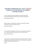 NURS 8022 PATHOPHYSIOLOGY  EXAM 2 &lpar; 2026-2027&rpar; COMPLETE EXAM QUESTIONS AND CORRECT ANSWERS GRADED A&plus;