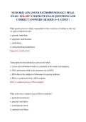 NURS 8022 ADVANCED PATHOPHYSIOLOGY FINAL EXAM  2026-2027 COMPLETE EXAM QUESTIONS AND CORRECT ANSWERS GRADED A&plus; LATEST &excl;