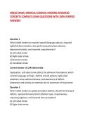 NR325 EXAM 2 MEDICAL-SURGICAL NURSING ADVANCED CONCEPTS COMPLETE EXAM QUESTIONS WITH 100&percnt; VERIFIED ANSWERS 2026&sol;2027