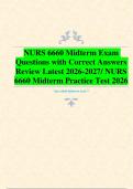NURS 6660 Midterm Exam Questions with Correct Answers Review Latest 2026-2027&sol; NURS 6660 Midterm Practice Test 2026 