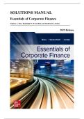 Solutions Manual &mdash; Essentials of Corporate Finance&comma; 2025 Release &lpar;Ross&comma; Westerfield & Jordan&comma; 2025&rpar;&comma; Chapters 1-18 &vert; All Chapters Covered