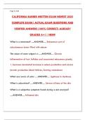 CALIFORNIA BARBER WRITTEN EXAM NEWEST 2025 COMPLETE STUDY GUIDE & PRACTICE TEST