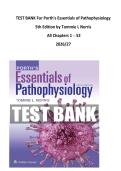TEST BANK For Porth's Essentials of Pathophysiology &NewLine;5th Edition by Tommie L Norris &NewLine; All Chapters 1 &ndash; 52&NewLine;2026&sol;27&NewLine;