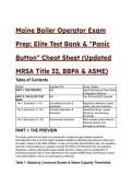 2026&sol;2027 S-Tier Maine Boiler Operator Exam Prep&colon; Elite 20&plus; Question Test Bank&comma; Cheat Sheet & ASME Regulatory Guide