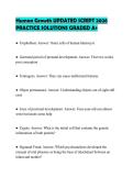 Human Growth BOARD EVALUATION 2026&NewLine;GUARANTEED PASS ANSWERS GRADED A&plus;