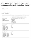 Praxis 7813 Study Guide &lpar;Elementary Education&colon;&NewLine;Mathematics&mdash;CKT &lpar;7813&rpar;- Questions and Answers